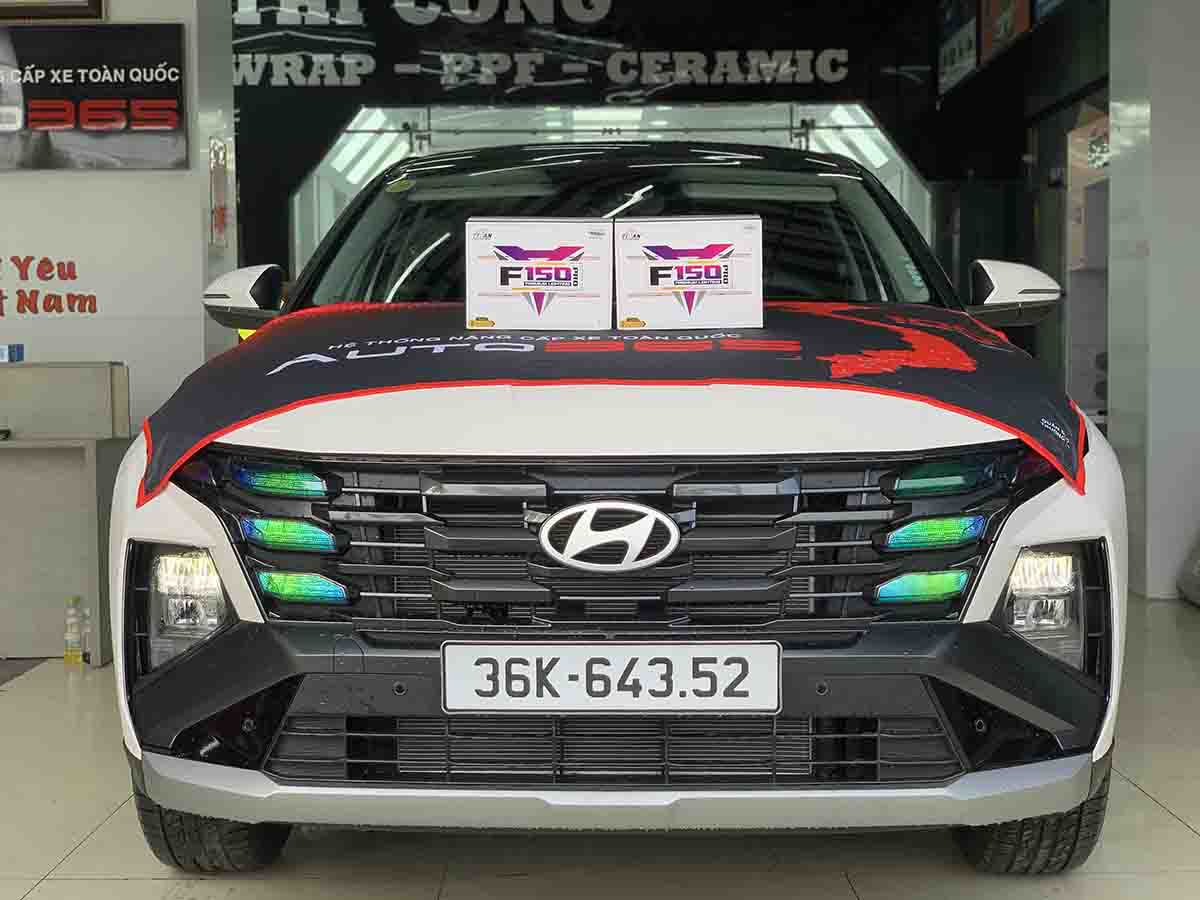 Nâng cấp ánh sáng cho Tucson 2025 với 2 cặp bi Titan F150