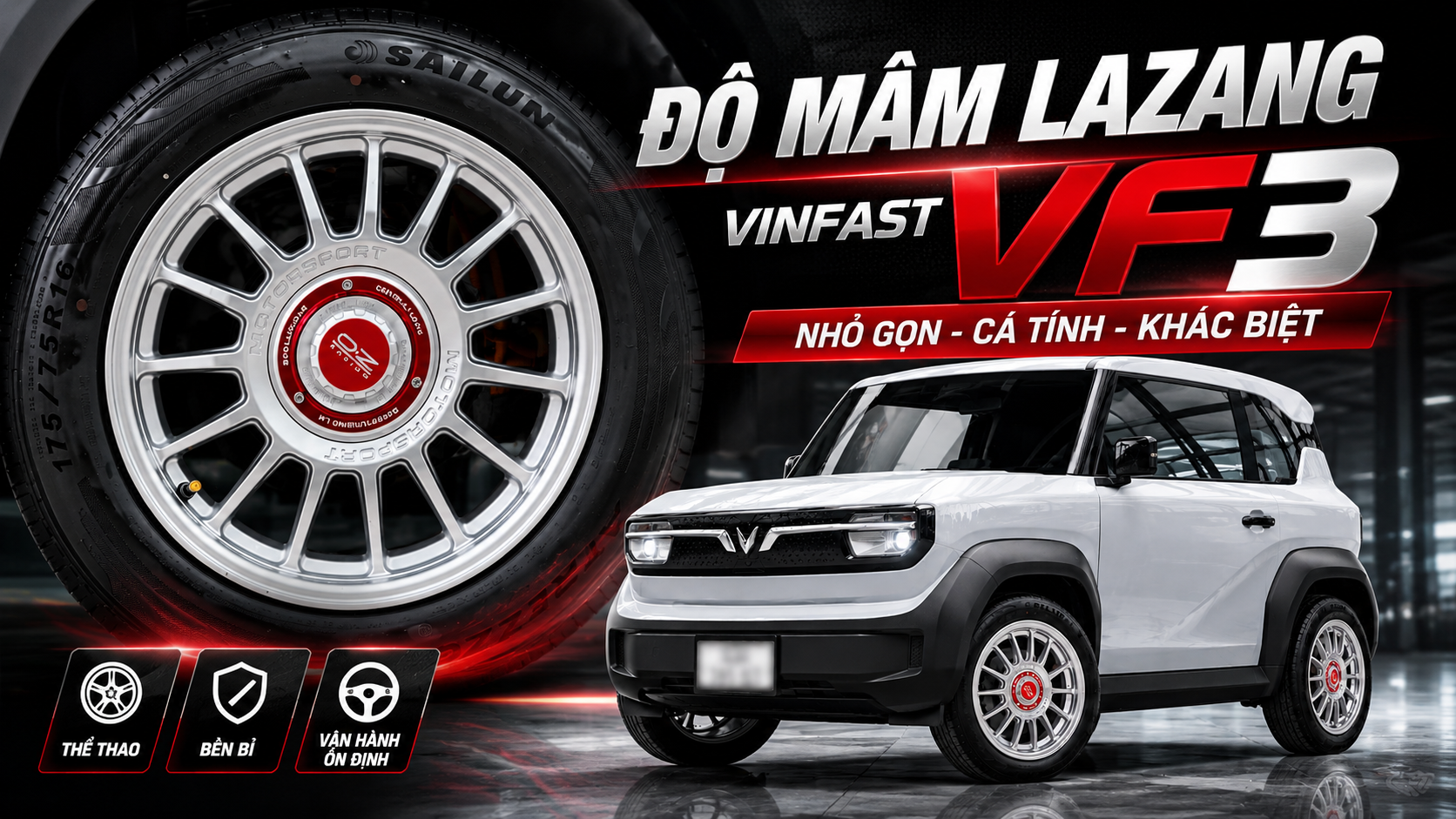 Độ Mâm Lazang Cho VinFast VF3