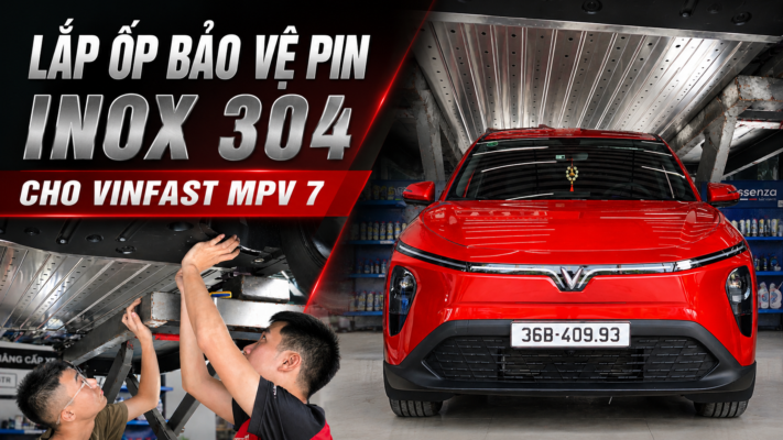 Lắp Ốp Bảo Vệ Pin Inox 304 Cho VinFast MPV 7