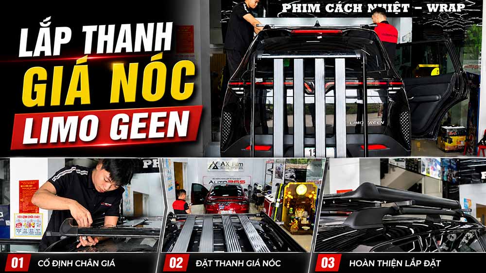 Lắp Đặt Thanh Giá Nóc Cho VinFast Limo Green