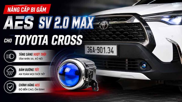 Nâng cấp bi gầm AES SV 2.0 Max cho Toyota Cross