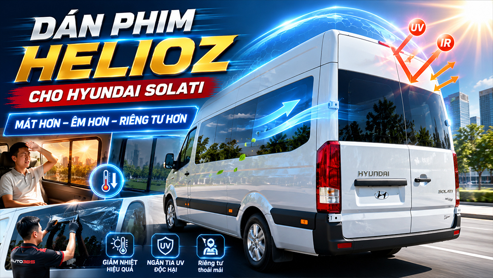 Dán phim cách nhiệt cho Hyundai Solati – Giải pháp chống nóng hiệu quả