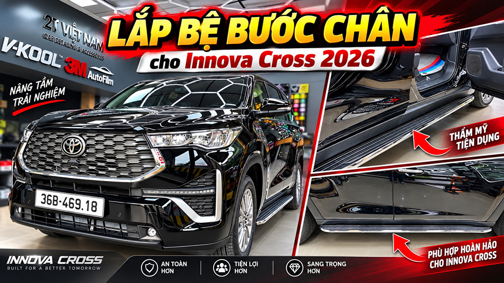 Bệ bước chân Innova Cross 2026