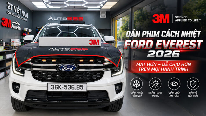 Dán phim cách nhiệt 3M cho Ford Everest 2026 tại Thanh Hóa