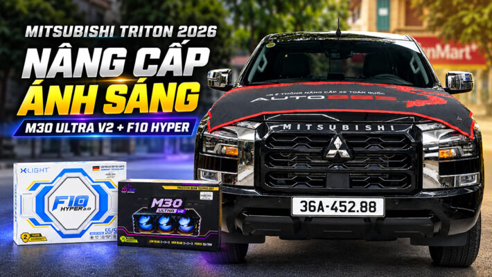 Nâng Cấp Ánh Sáng Mitsubishi Triton 2026 Với Combo Titan M30 Ultra V2 Và X-Light F10 Hyper