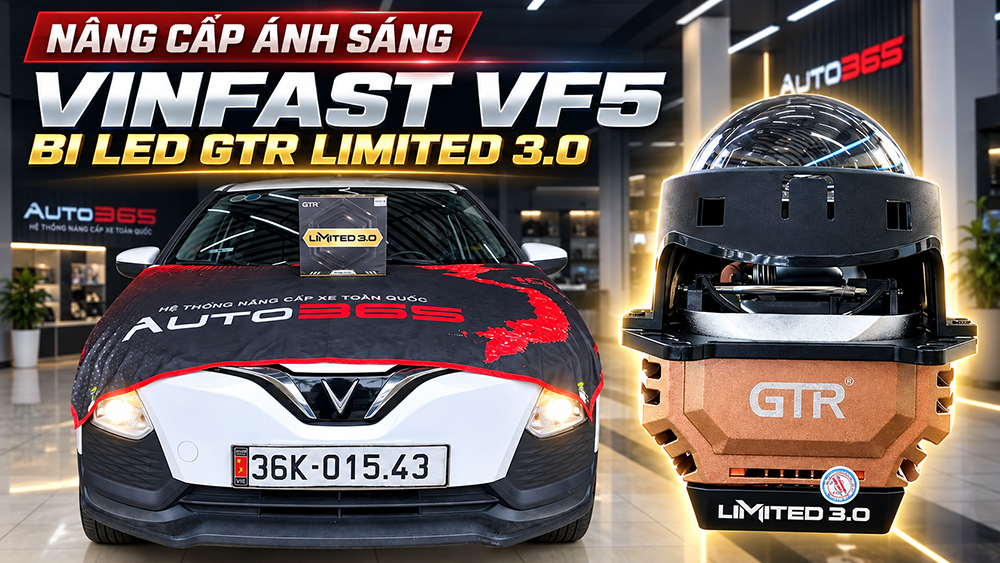 Nâng cấp ánh sáng VinFast VF5 với Bi LED GTR 3.0 Limited