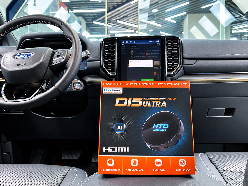 Lắp Android Box HTD D15 Ultra Ford Everest 2026 – Giữ Màn Hình Zin, Trải Nghiệm Công Nghệ Thông Minh